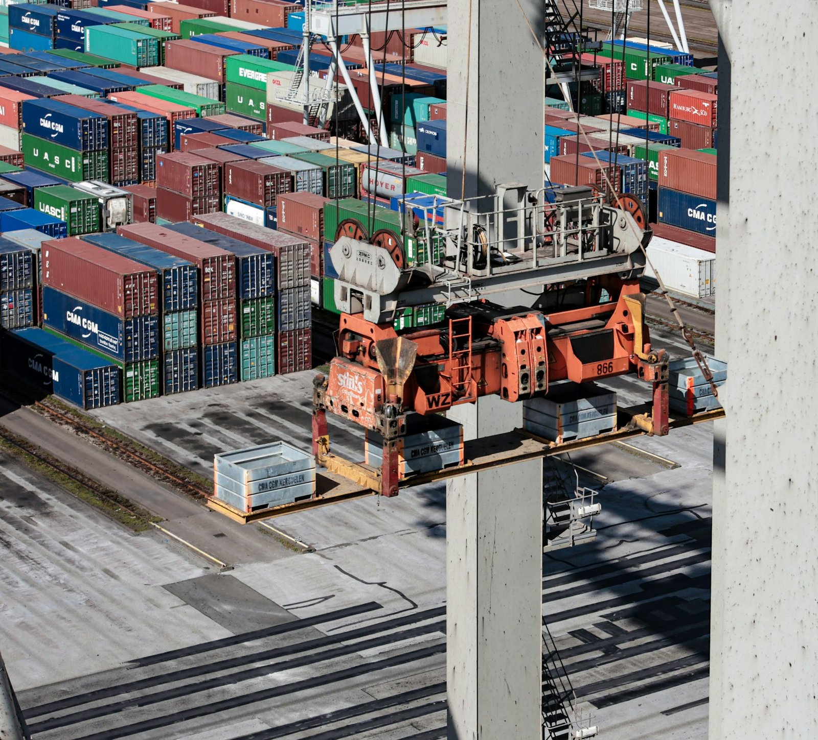 Containers in de Rotterdamse haven